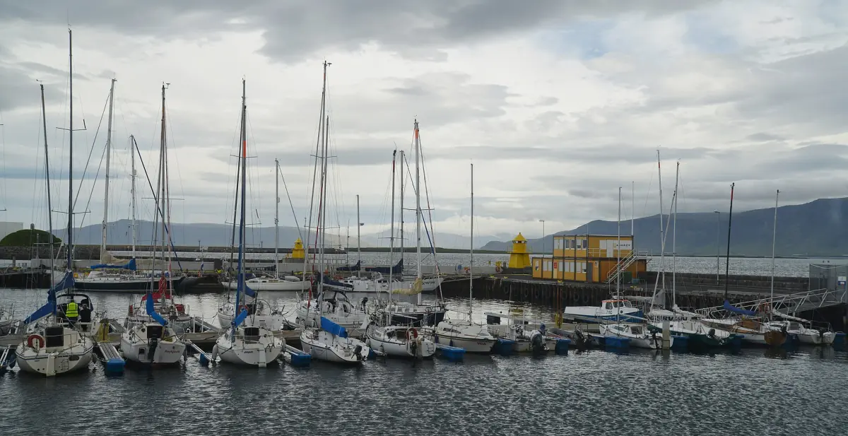 Des yachts dans le port de Reykjavík