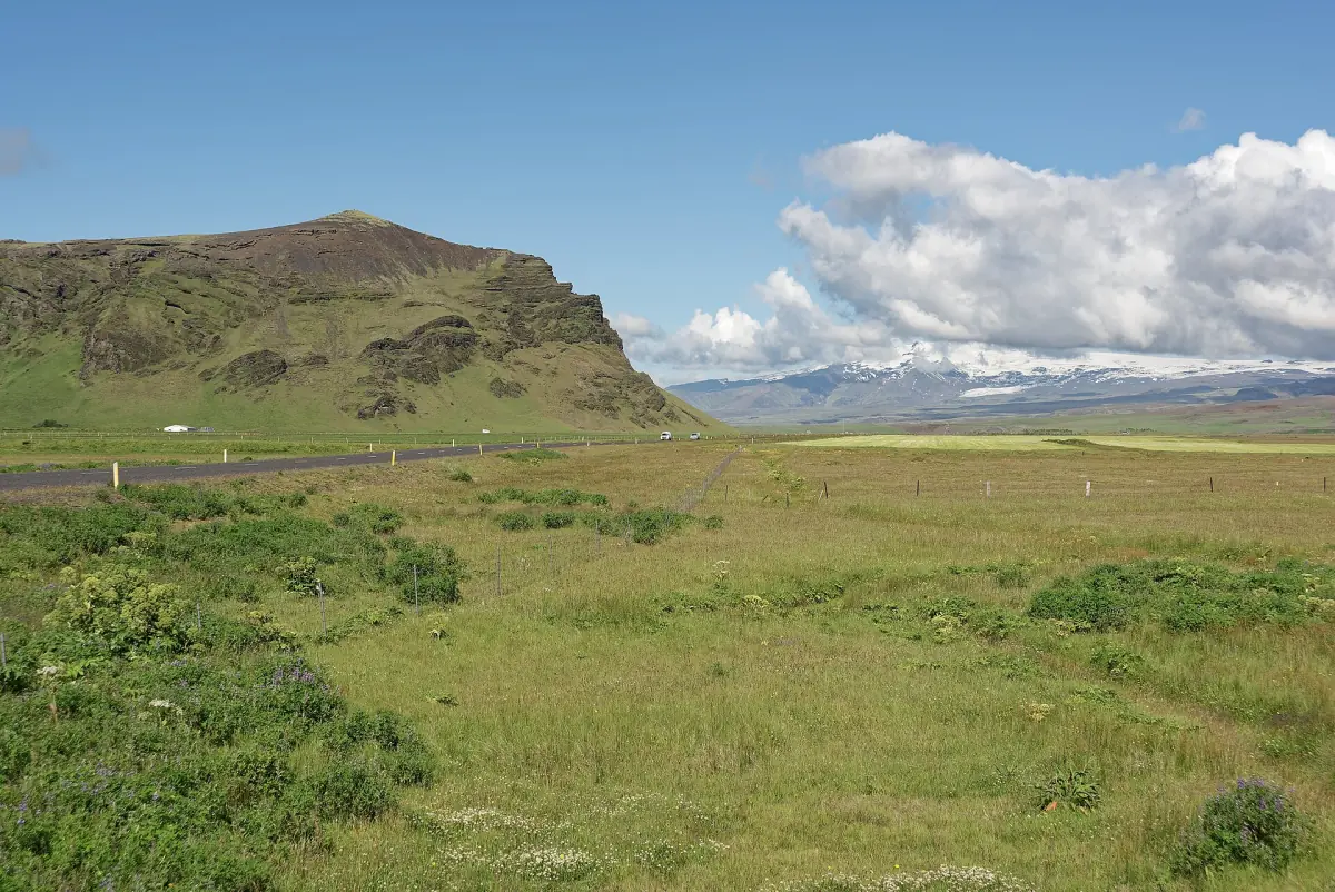 Route 1 through green countryside in the south