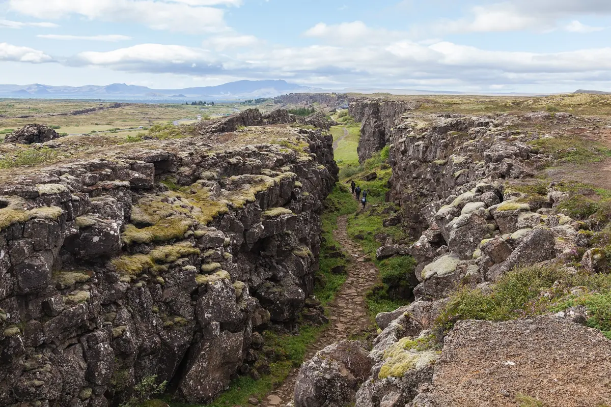 The rift valley at Þingvellir National Park