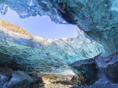 breidamerkurjokull ice cave in iceland