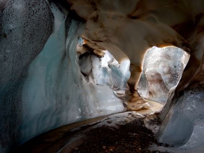 ice cave tunnel in iceland