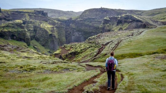 hiking in iceland